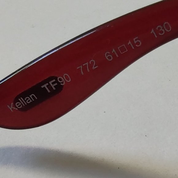 Tom Ford KELLAN Sunglasses Plastic TF 90  Gold T Logo Burgundy Brown Red main image 13